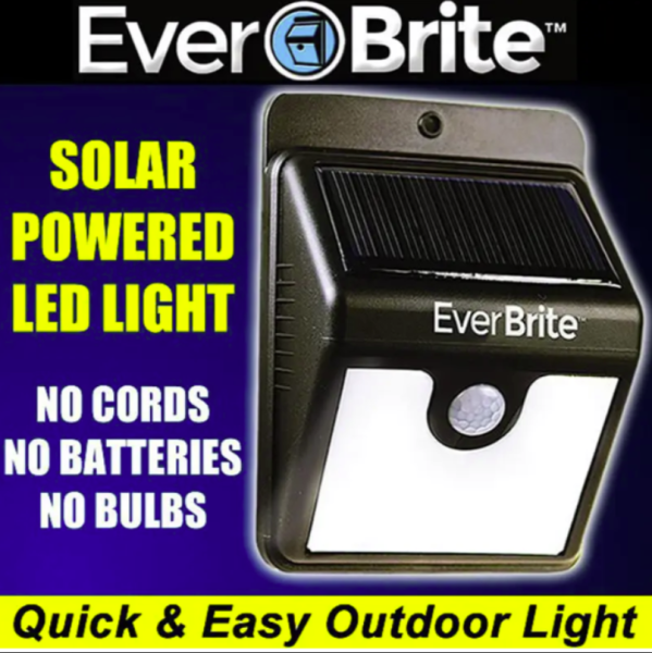 Уличный светодиодный светильник на солнечной батарее с датчиком движения Everbrite